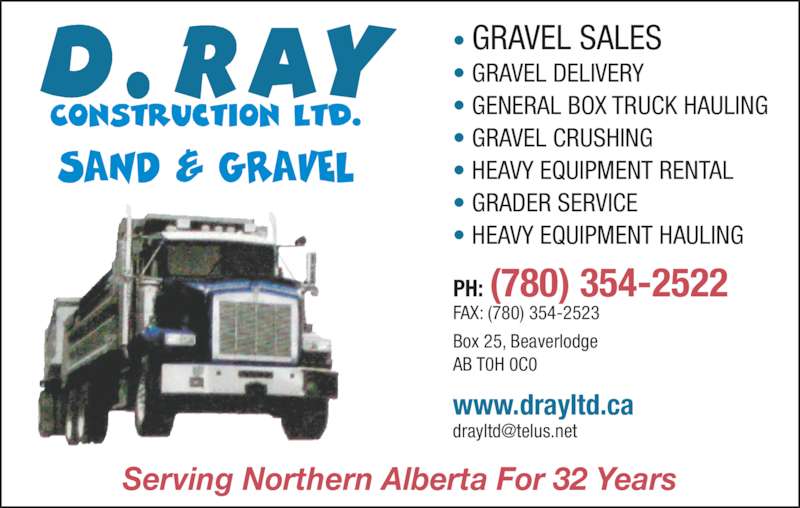 D Ray Construction Ltd Opening Hours Beaverlodge, AB