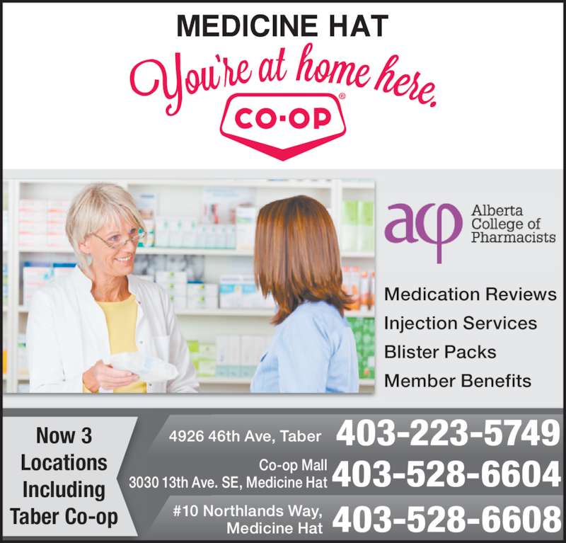 Medicine Hat Coop Ltd Pharmacy 3030 13 Avenue SE, Medicine Hat, AB