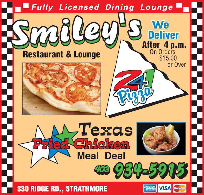 Smiley's Restaurant & Lounge Strathmore, AB 330 Ridge Rd Canpages