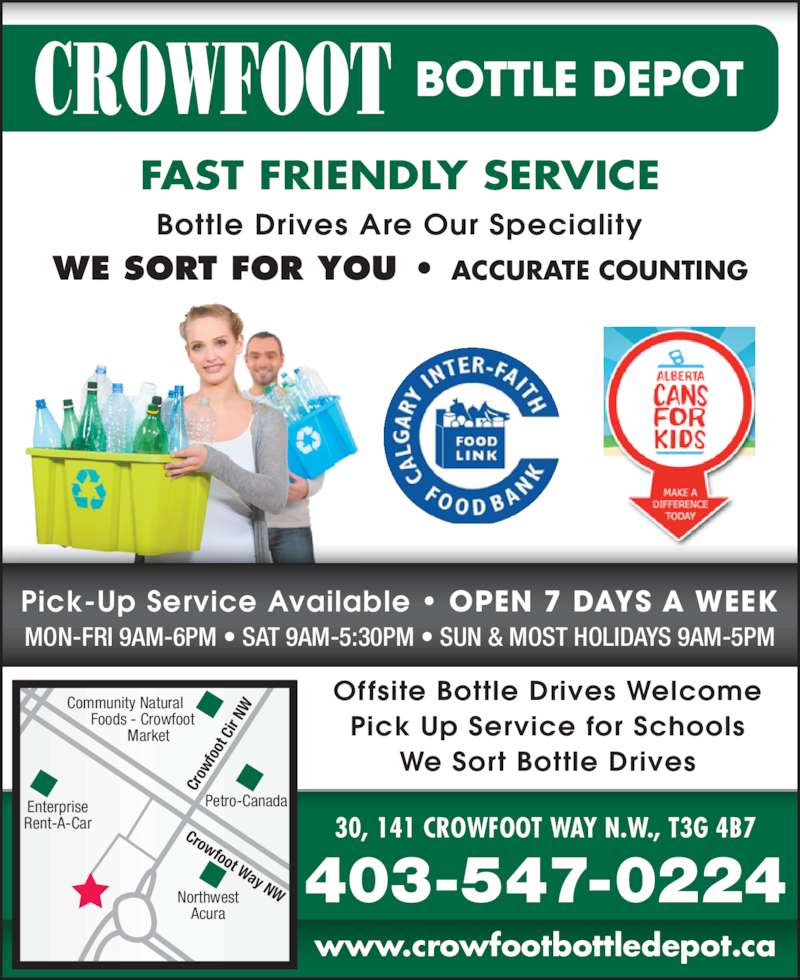 Crowfoot Bottle Depot Calgary, AB 30141 Crowfoot Way NW Canpages