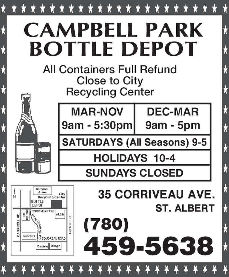 Campbell Park Bottle Depot St. Albert, AB 35 Corriveau Ave Canpages