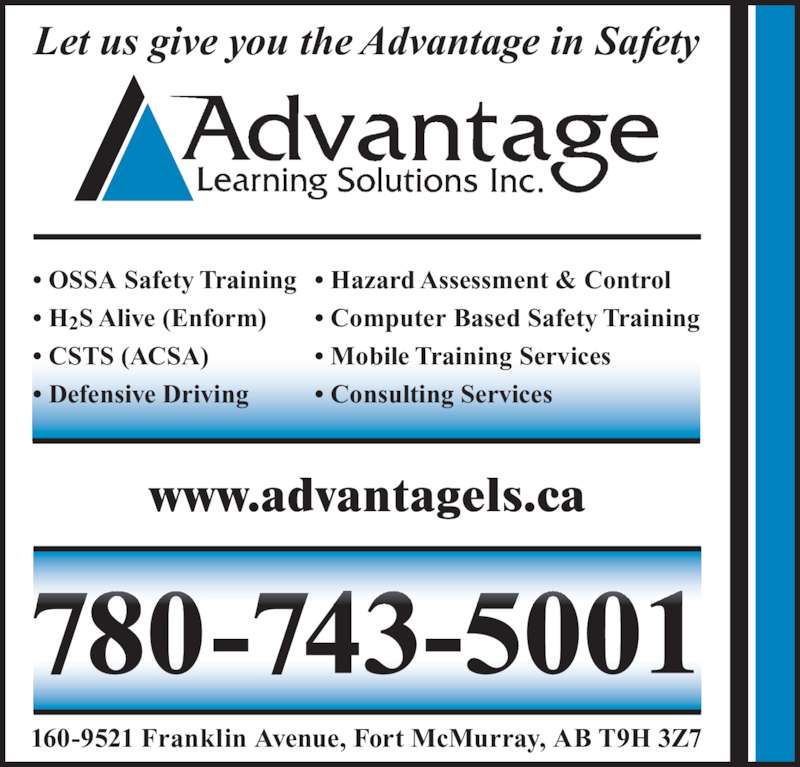 Advantage Learning Solutions Inc Opening Hours 1609521 Franklin