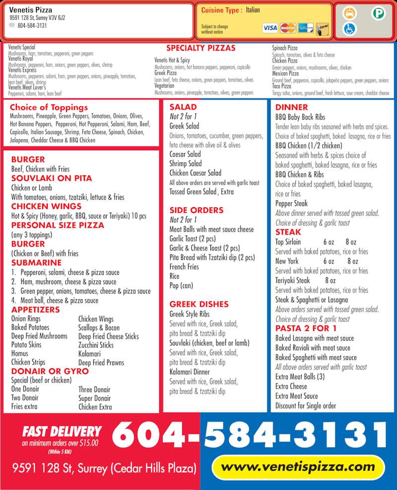 Pizza Surrey, BC 9591 128 St Canpages FR Pizza Surrey, BC 9591 128 St Canpages FR