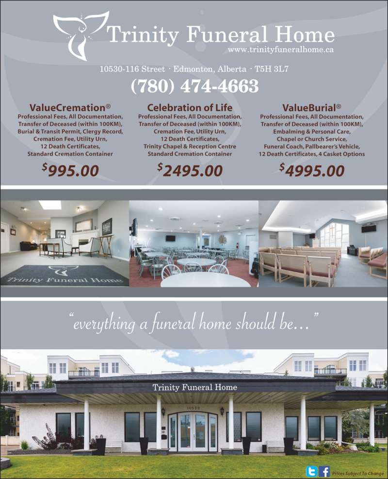 Trinity Funeral Home Ltd Opening Hours 10530 116th Street NW