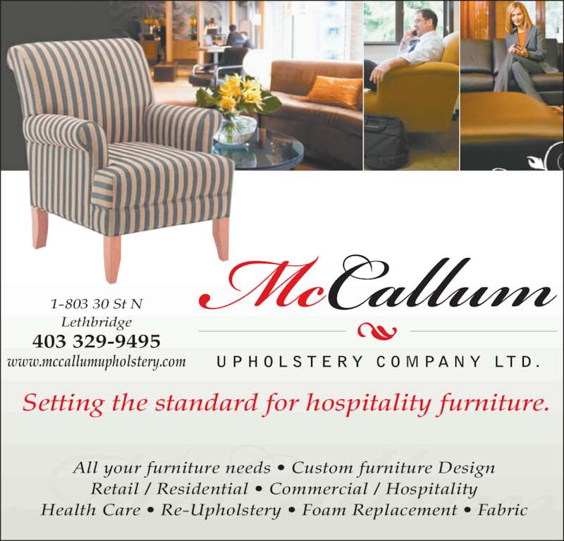 McCallum Upholstery Co Ltd Opening Hours 1803 30 St N, Lethbridge, AB