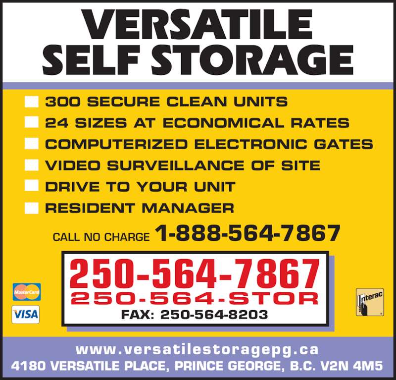 Versatile Self Storage 4180 Versatile Pl, Prince BC