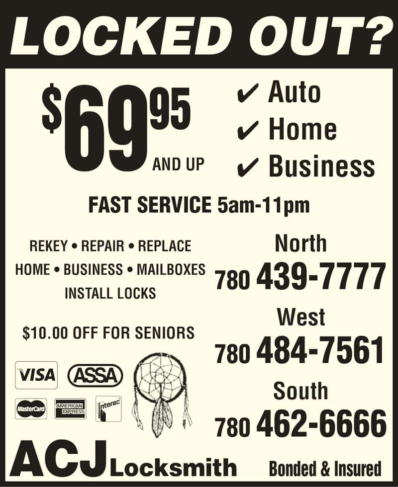 ACJ Locksmith Edmonton, AB 11610301 104 St NW Canpages