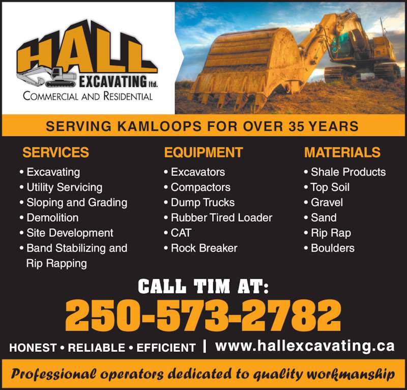 Hall Excavating Ltd Canpages