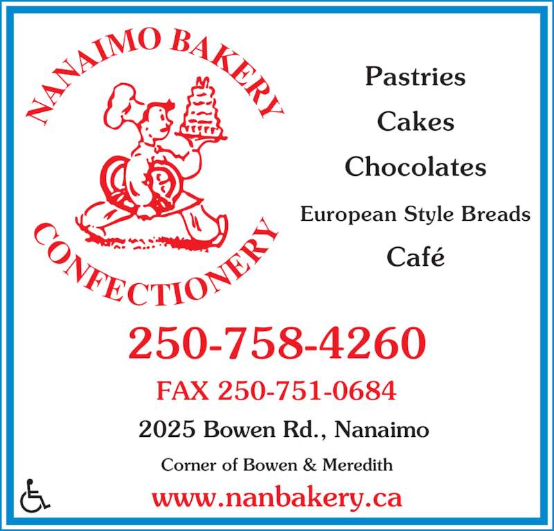 Nanaimo Bakery & Confectionery Ltd Menu, Hours & Prices 12025