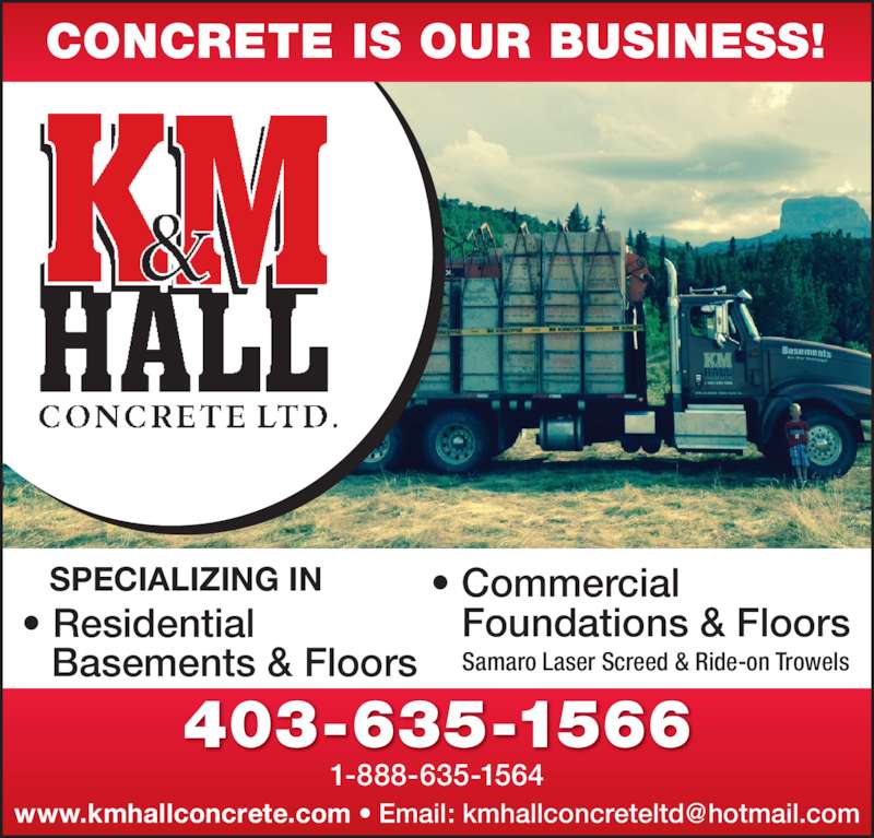 K & M Hall Concrete Ltd Opening Hours 416 Clark Rd, Lethbridge, AB