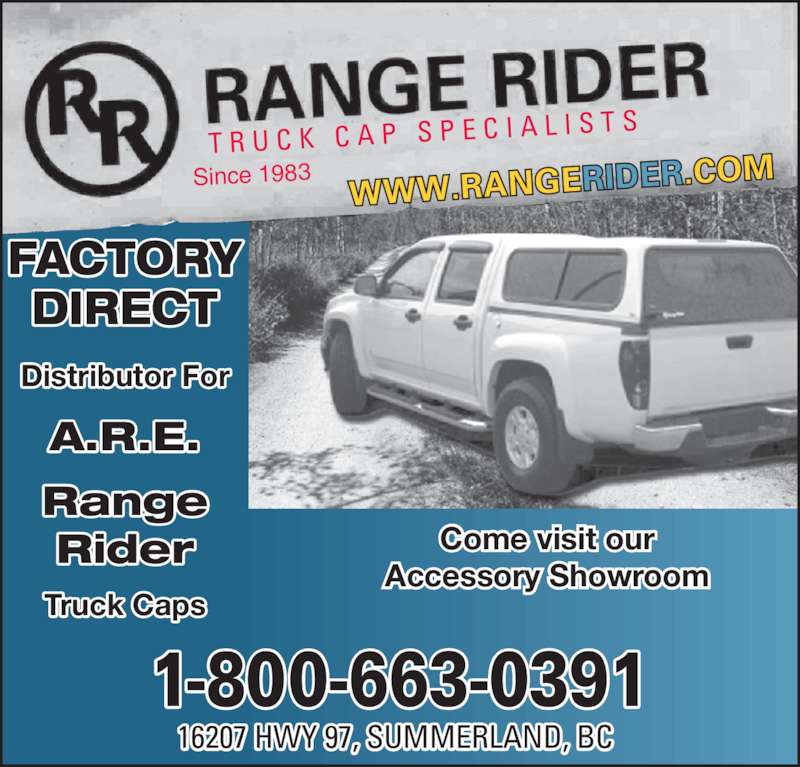 Range Rider Truck Caps & Accessories 16207 Hwy 97, Summerland, BC