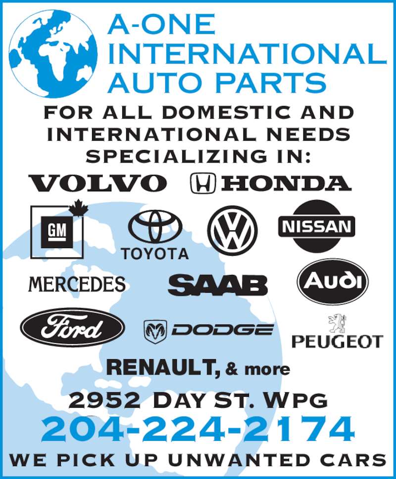 AOne International Auto Parts 2952 Day St, Springfield, MB