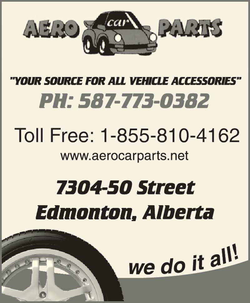 Aero Car Parts Opening Hours 7304 50 St NW, Edmonton, AB