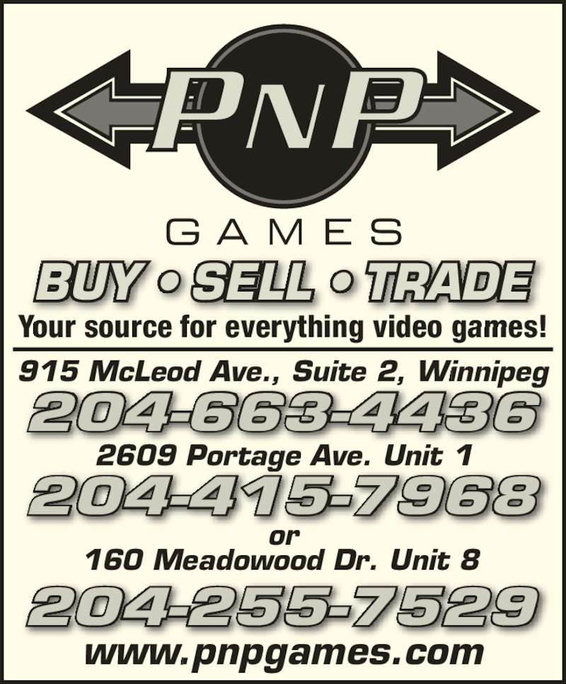 PNP Games 2915 McLeod Ave, Winnipeg, MB