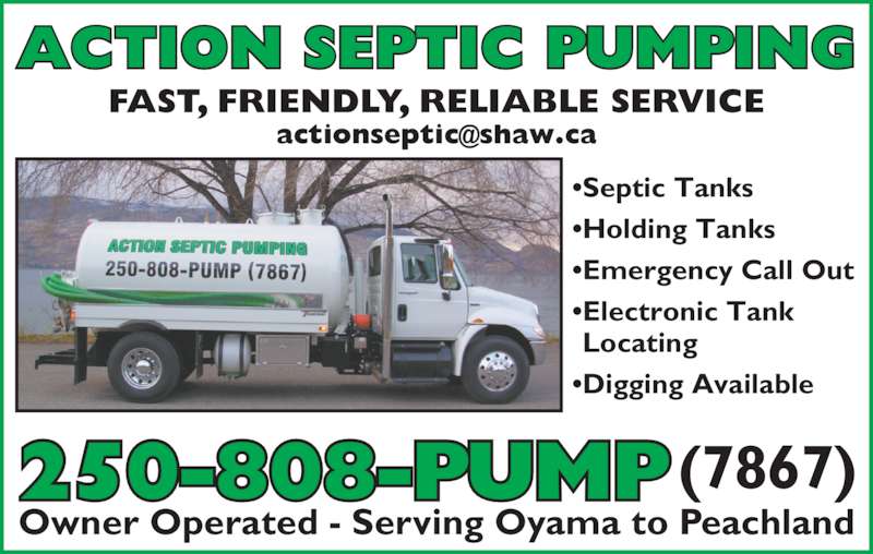 Action Septic Pumping Opening Hours 3181865 Dilworth Dr, Kelowna, BC
