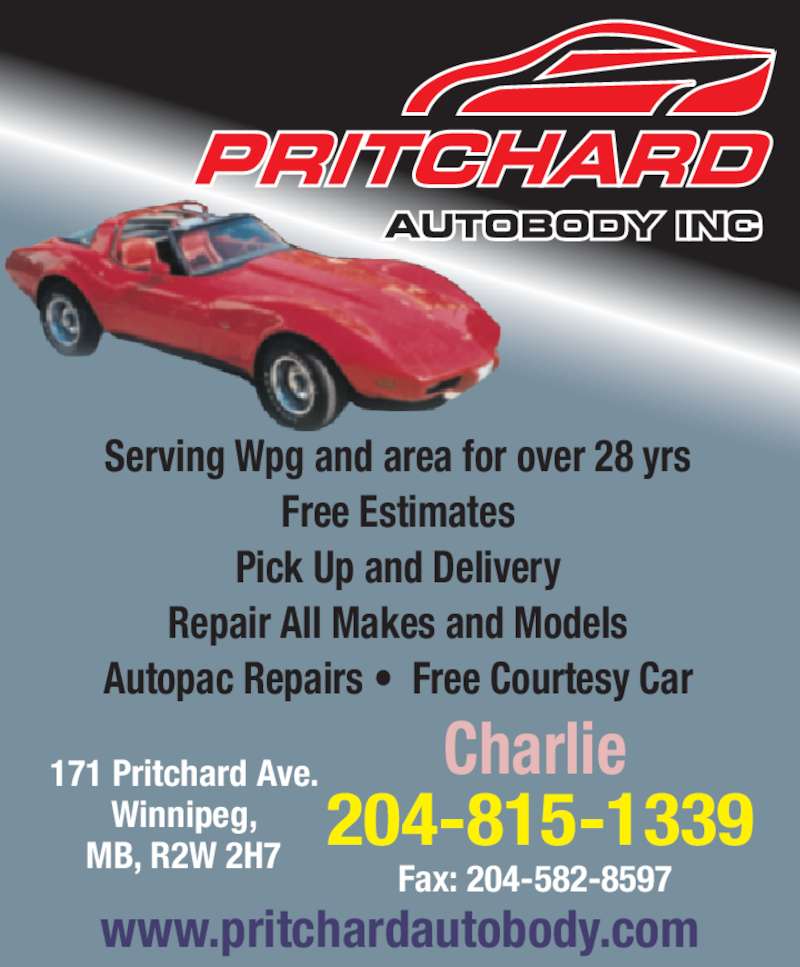 Pritchard Auto Body Opening Hours 171 Pritchard Ave, Winnipeg, MB