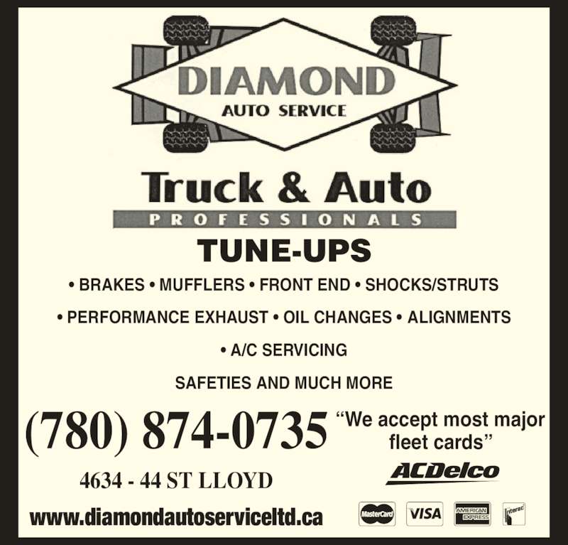Diamond Auto Service Ltd Opening Hours 4634 44 St, Lloydminster, SK