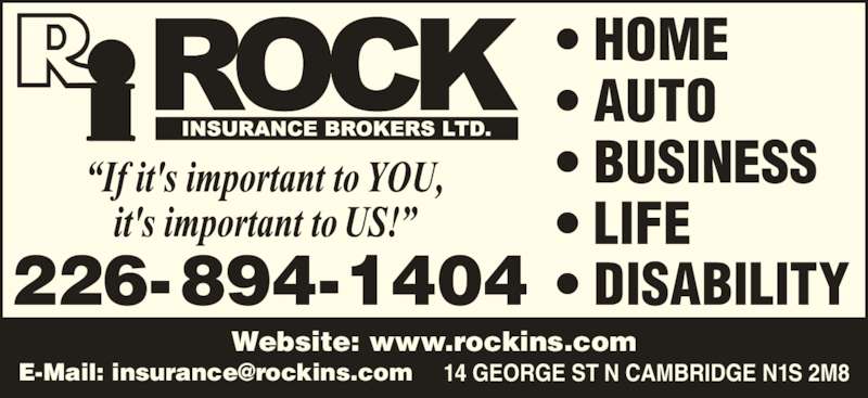 Rock Insurance Brokers Ltd Opening Hours 14 St