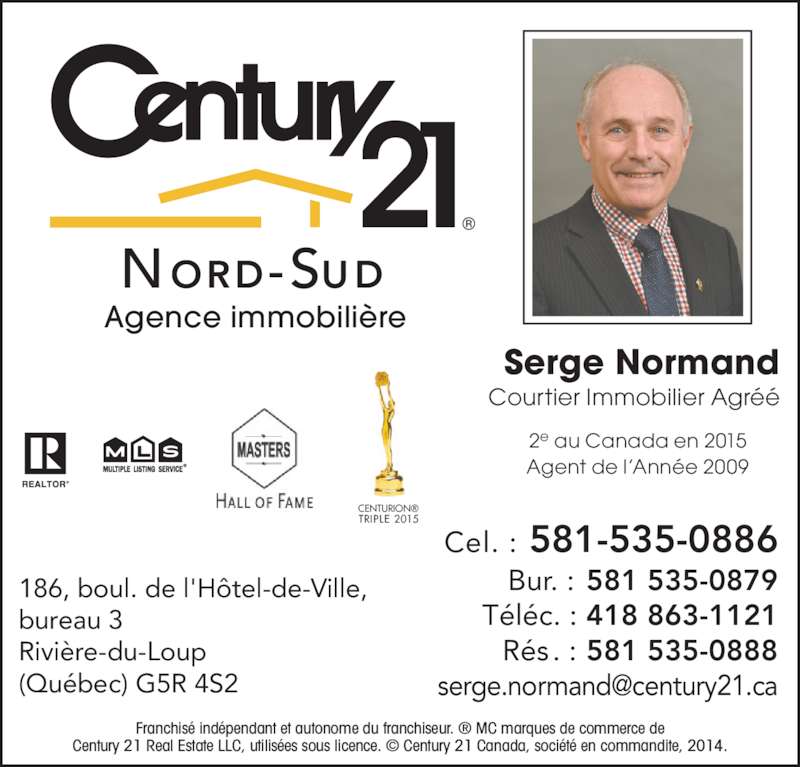 Century 21 Nord Sud Rivière Du Loup 186, boul de l'HôteldeVille