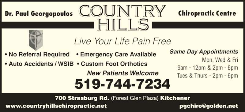 Country Hills Chiropractic Kitchener Country Hills Chiropractic Kitchener