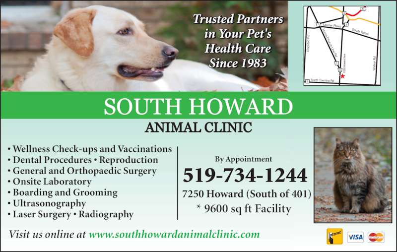 South Howard Animal Clinic Opening Hours 7250 Howard Ave, Oldcastle, ON