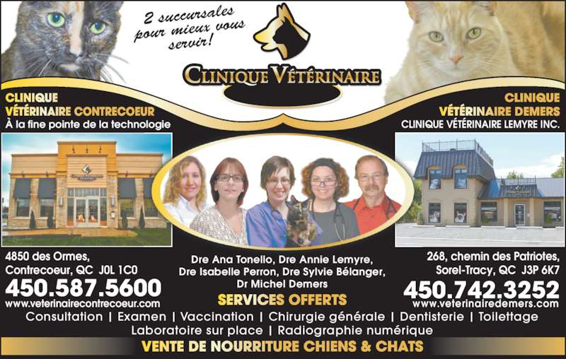 Clinique Vétérinaire Demers (Lemyre Inc) - Horaire d Clinique Vétérinaire Demers (Lemyre Inc) - Horaire d
