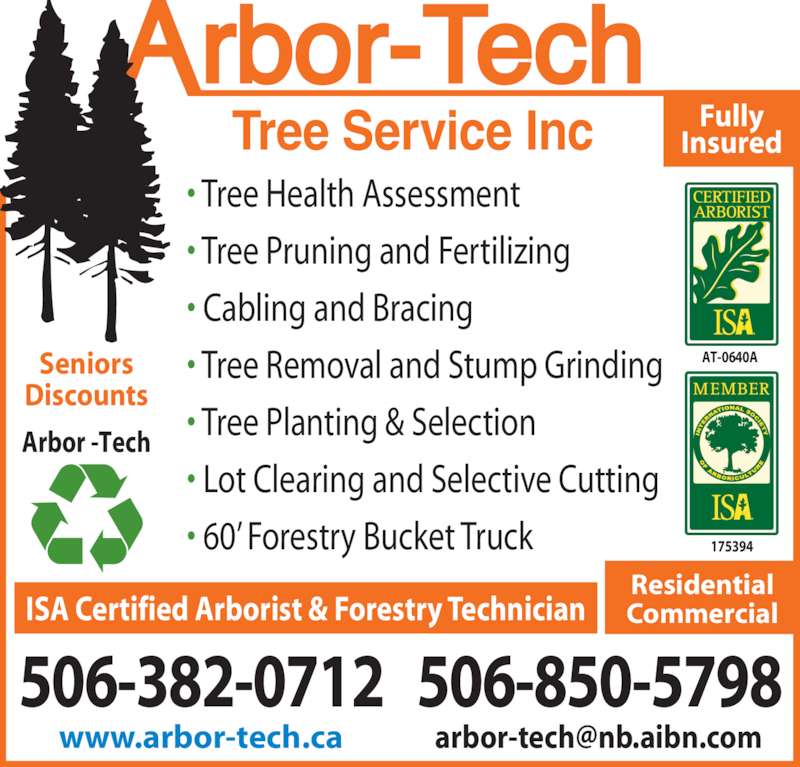 ArborTech Tree Service Inc 1240 Route 114, Lower Coverdale, NB