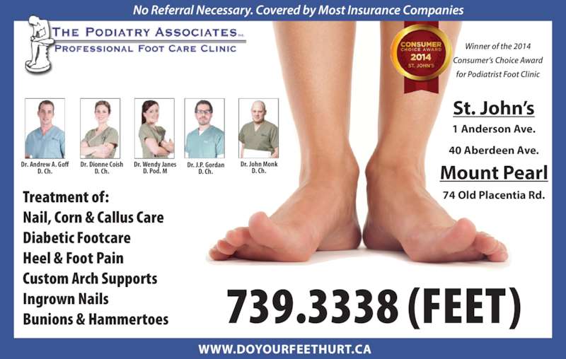Podiatry Associates, The St John's, NL 1 Anderson Ave Canpages