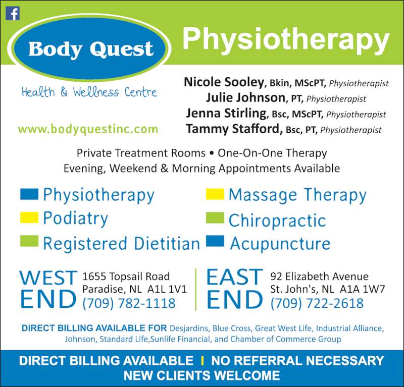 Body Quest Inc Opening Hours 1655 Topsail Rd, Paradise, NL