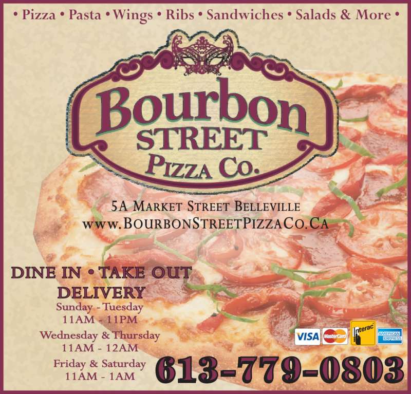 Bourbon street pizza belleville coupons