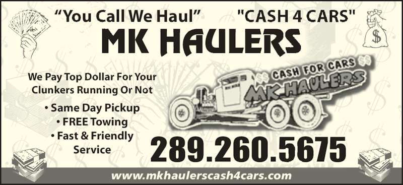Junk My Car For 500 Cash >> MK Haulers Cash for Cars - Opening Hours - ON Junk My Car For 500 Cash >> MK Haulers Cash for Cars - Opening Hours - ON