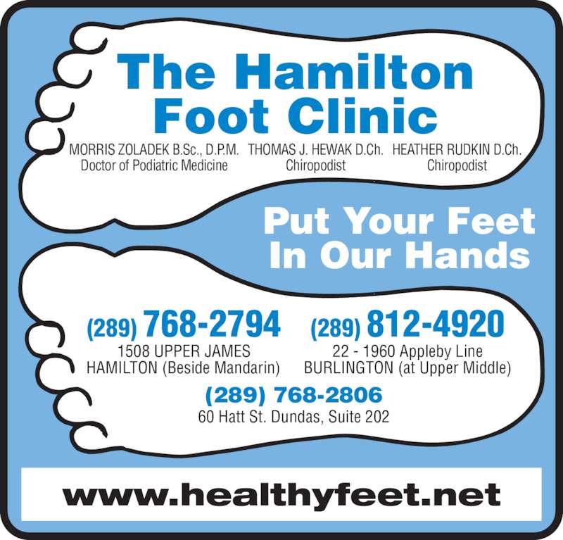 Hamilton Foot Clinic Opening Hours 1508 Upper James St, Hamilton, ON