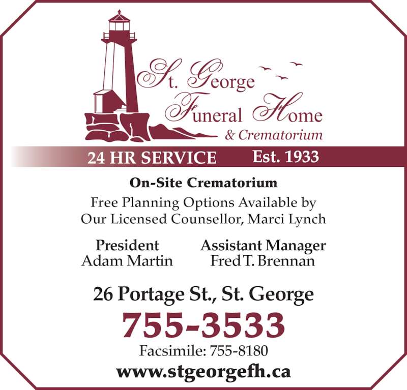 St Funeral Home & Crematorium Ltd 26 Portage St, St NB