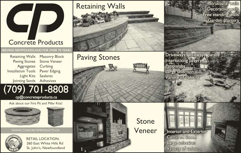 Concrete Products St John's, NL 260 East White Hills Rd Canpages
