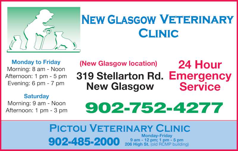 New Glasgow Veterinary Clinic New Glasgow, NS 319 Stellarton Rd