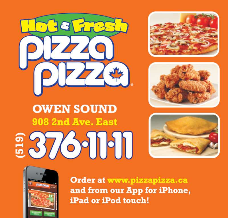 Pizza Pizza Menu, Hours & Prices 908 2nd Avenue East, Owen Sound, ON