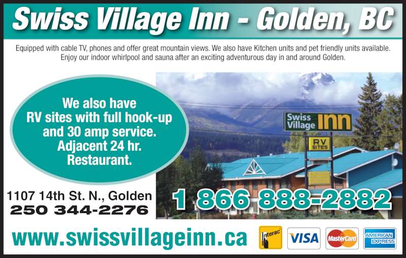 Swiss Village Inn 1107 14th St N RR 2, Golden, BC