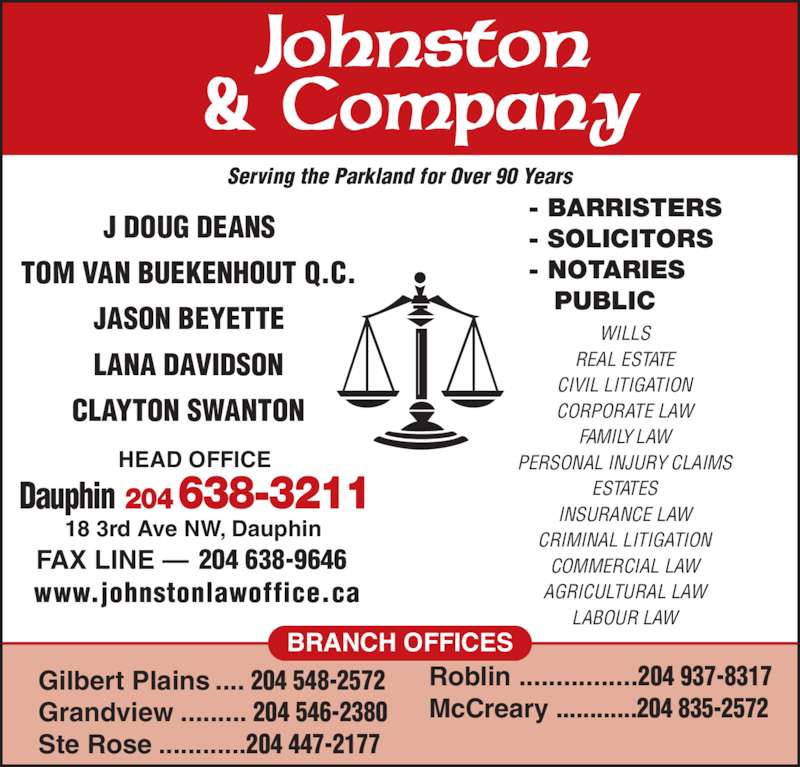 Johnston & Company 18 3rd Ave NW, Dauphin, MB