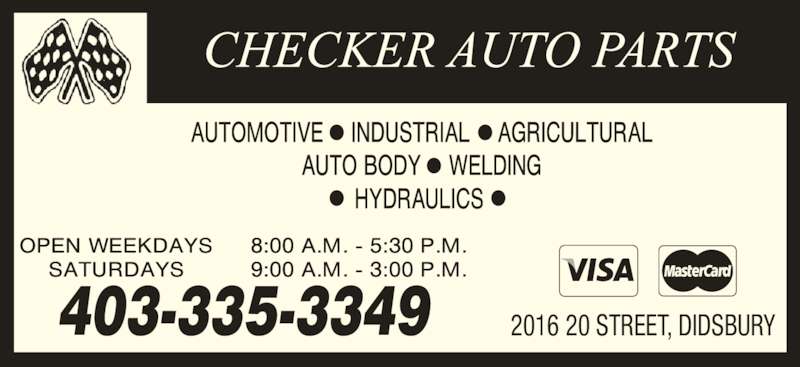 download checkered auto parts