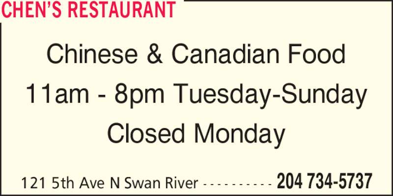 Chen S Restaurant Swan River Mb Chen S Restaurant Swan River Mb