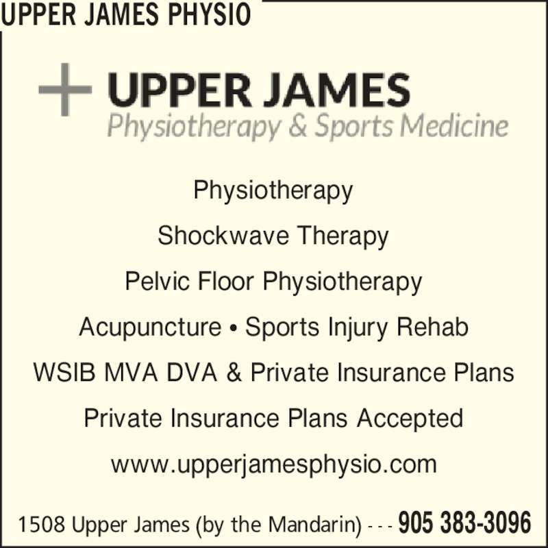 Upper James Physio Opening Hours 1508 Upper James St, Hamilton, ON