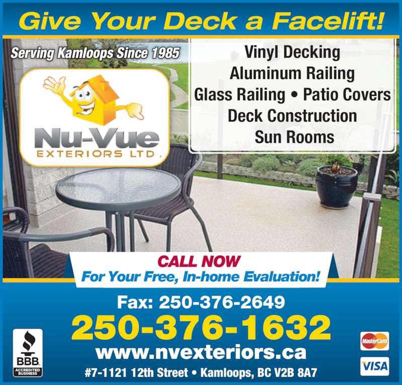 NuVue Exteriors Opening Hours 71121 12th St, Kamloops, BC