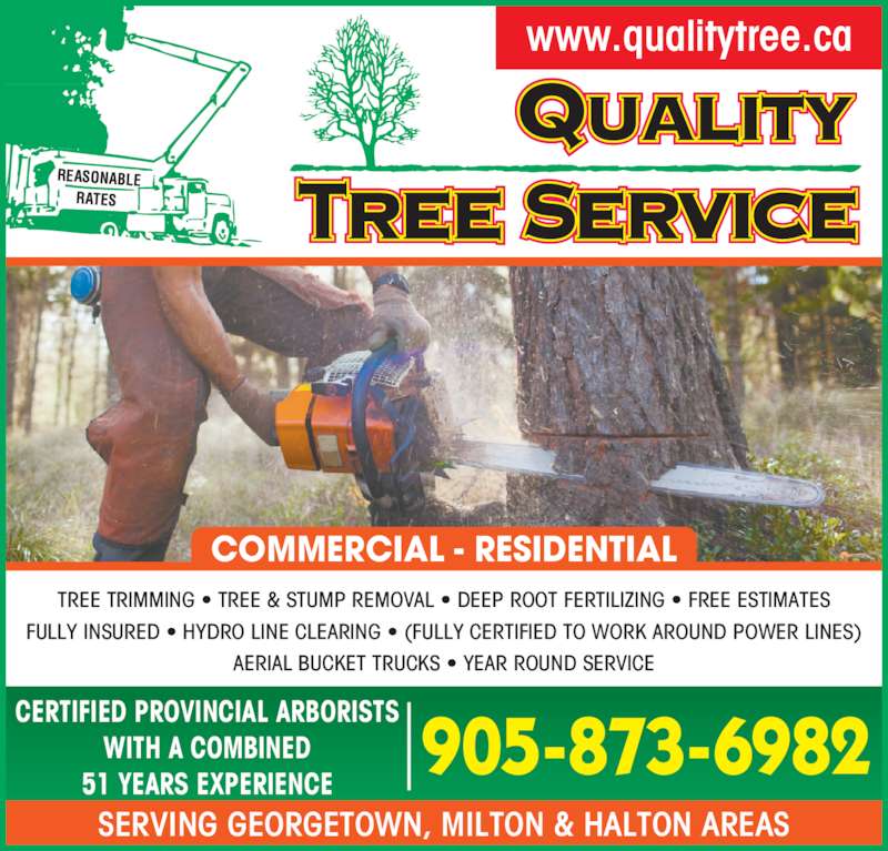 Quality Tree Service Acton, ON 43 Alice St Canpages