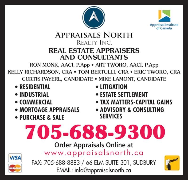 Appraisals North Realty Inc Opening Hours 30166 Elm St, Sudbury, ON
