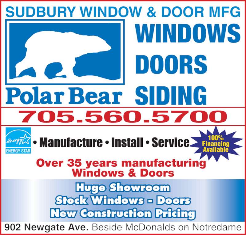 Sudbury Windows And Doors Mfg Opening Hours 902 Newgate Ave