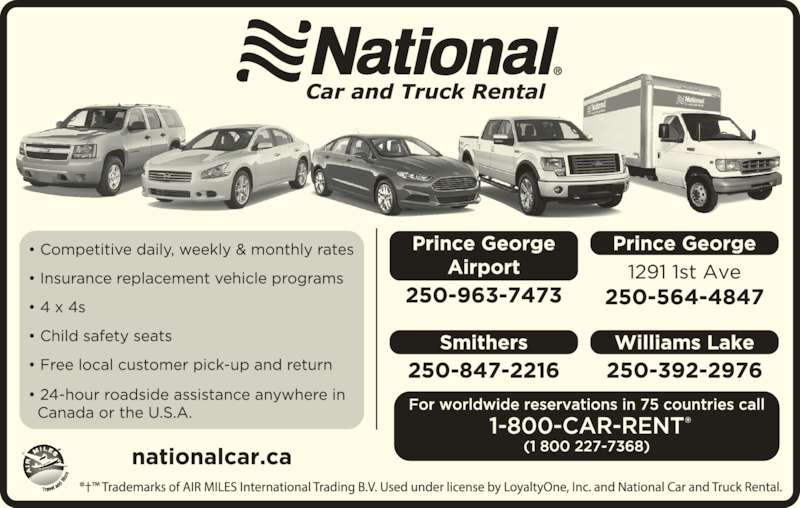 National Car Rental Prince BC 4141 Airport Rd Canpages
