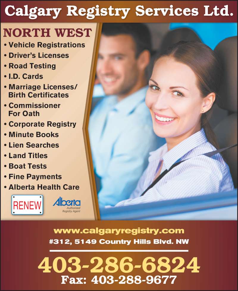 Calgary Registry Services Ltd Opening Hours 3125149 Country Hills