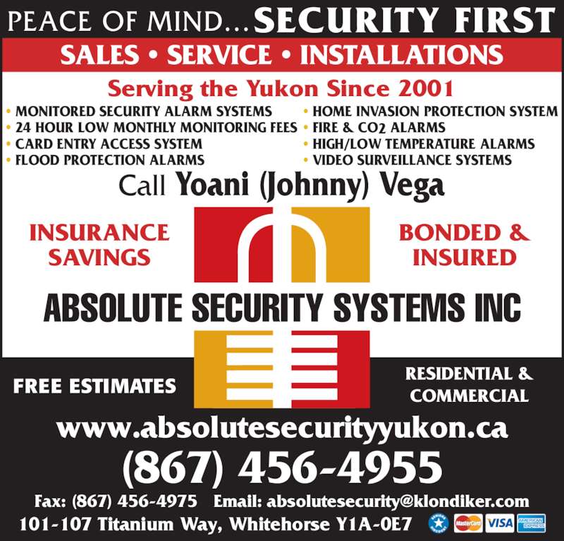Absolute Security Systems Inc Opening Hours 107101 Titanium Way