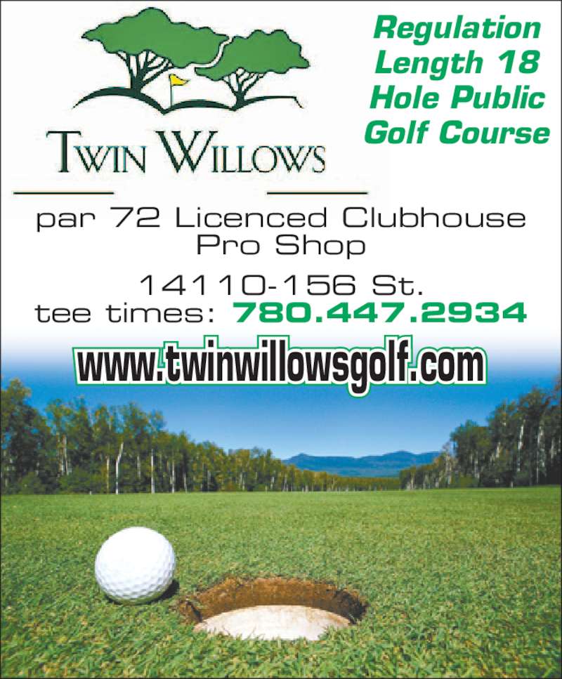 Twin Willows Golf Club Opening Hours 14110 156 St NW, Edmonton, AB