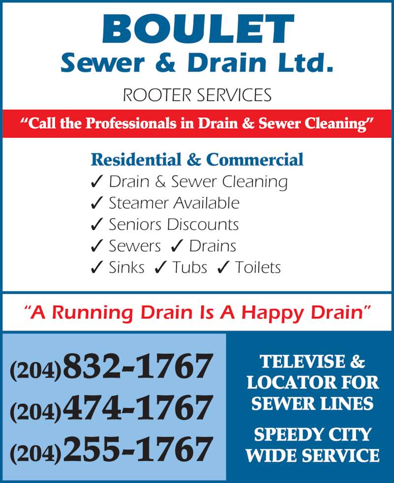 Boulet Sewer & Drain Ltd - Opening Hours - 23 Woodgreen Pl ... Boulet Sewer & Drain Ltd - Opening Hours - 23 Woodgreen Pl ...